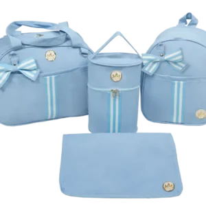 Conjunto Bolsa Saida Maternidade 4 Peças com Laço