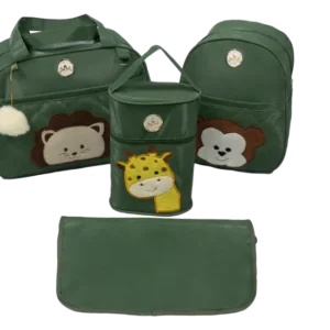 Conjunto Bolsa Saida de Maternidade 4 Peças Bordada